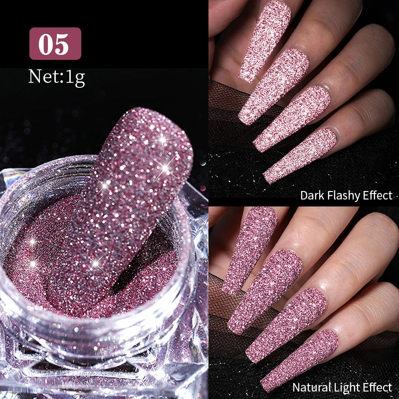 CrystalDust™ Reflective Chrome Nail Powder