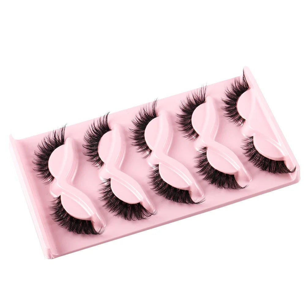 LashMuse™ 5-Pair Cat Eye Faux Mink Lashes