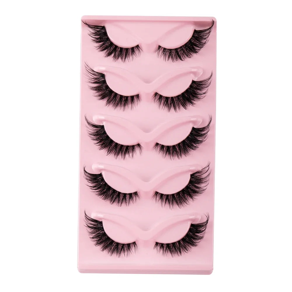 LashMuse™ 5-Pair Cat Eye Faux Mink Lashes