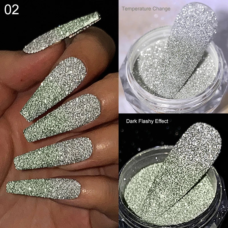 CrystalDust™ Reflective Chrome Nail Powder