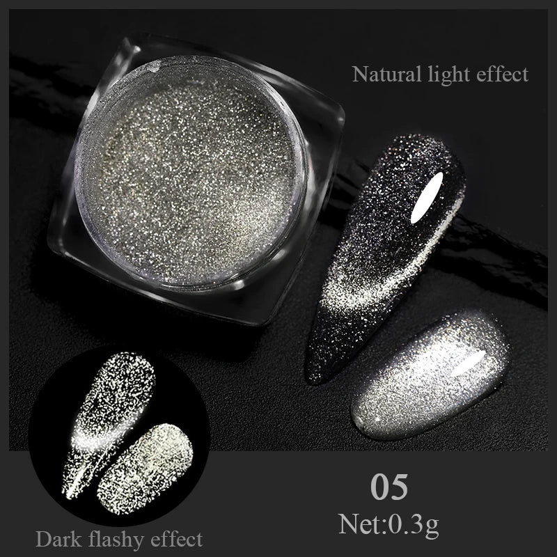 CrystalDust™ Reflective Chrome Nail Powder
