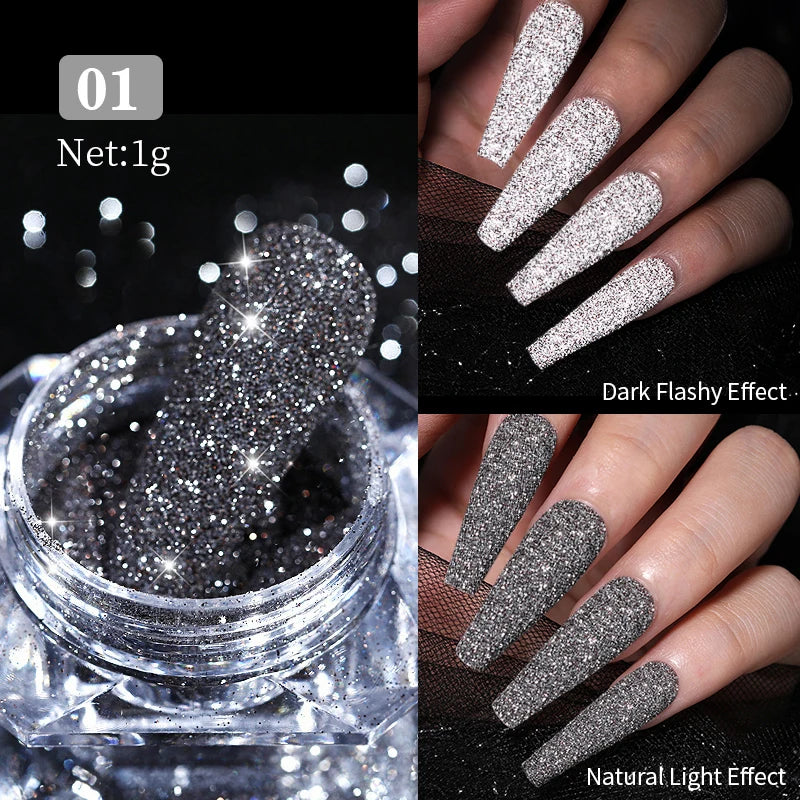 CrystalDust™ Reflective Chrome Nail Powder