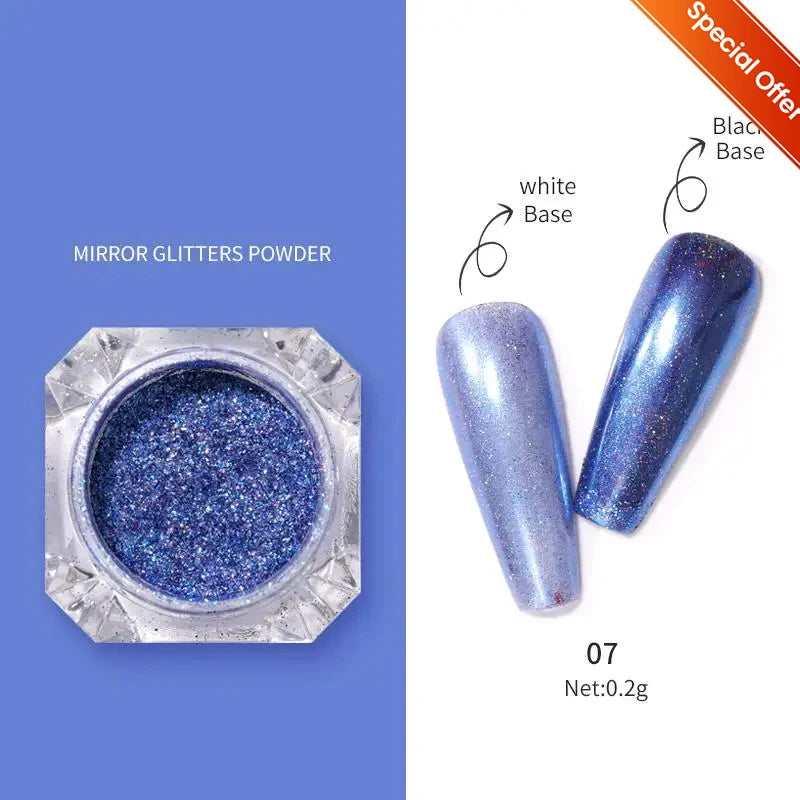 CrystalDust™ Reflective Chrome Nail Powder