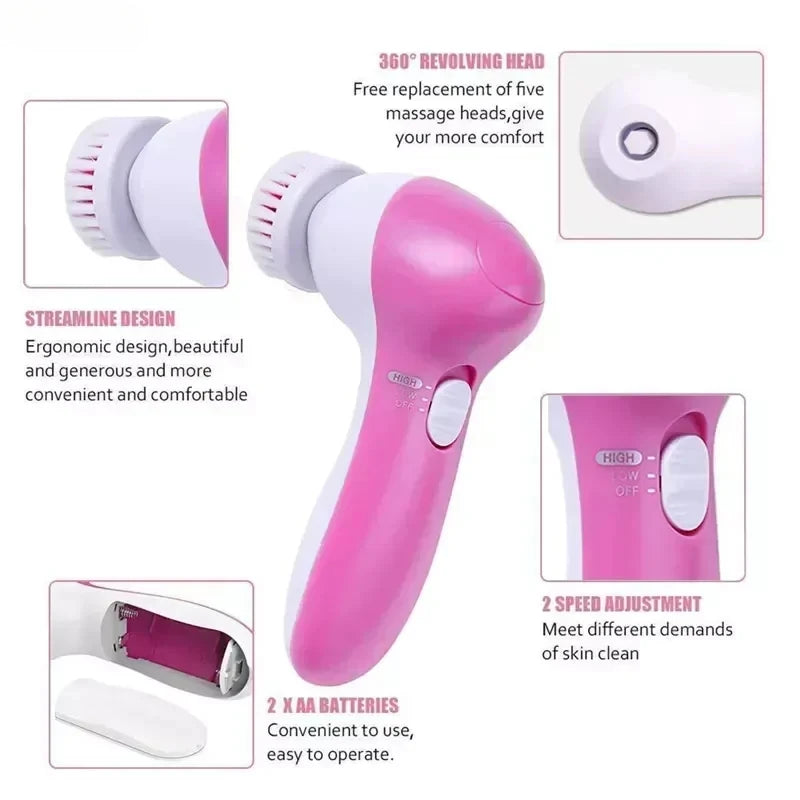 PurePulse™ 5-in-1 Facial Cleansing Brush