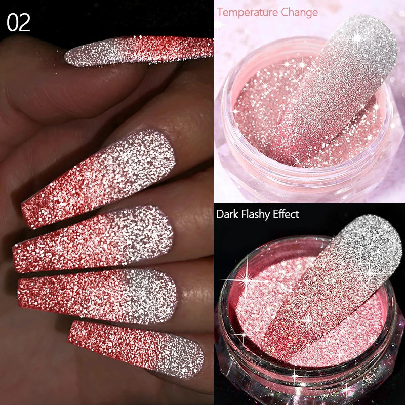 CrystalDust™ Reflective Chrome Nail Powder