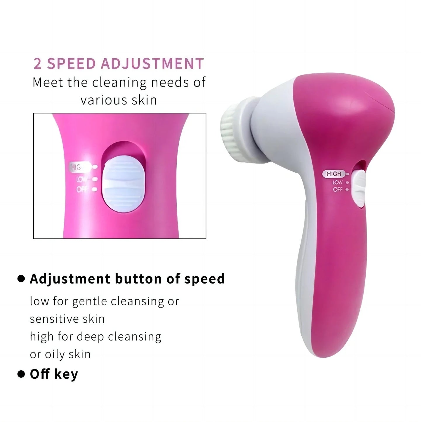 PurePulse™ 5-in-1 Facial Cleansing Brush