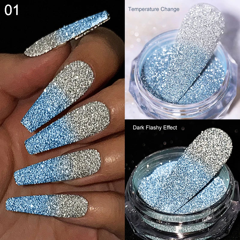 CrystalDust™ Reflective Chrome Nail Powder