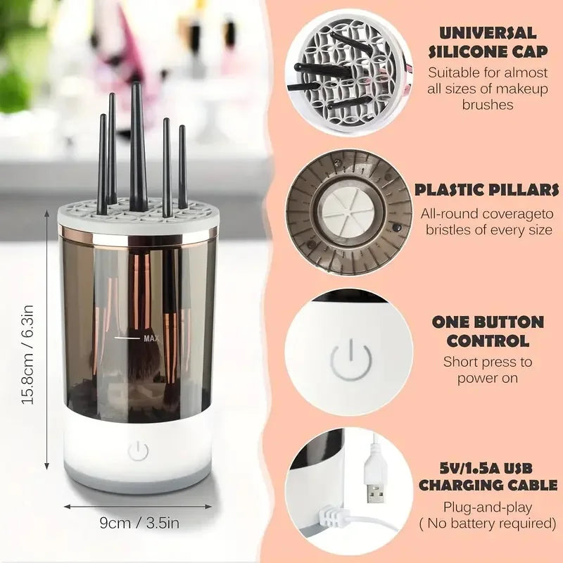 SpinFresh™ Electric Makeup Brush Cleaner